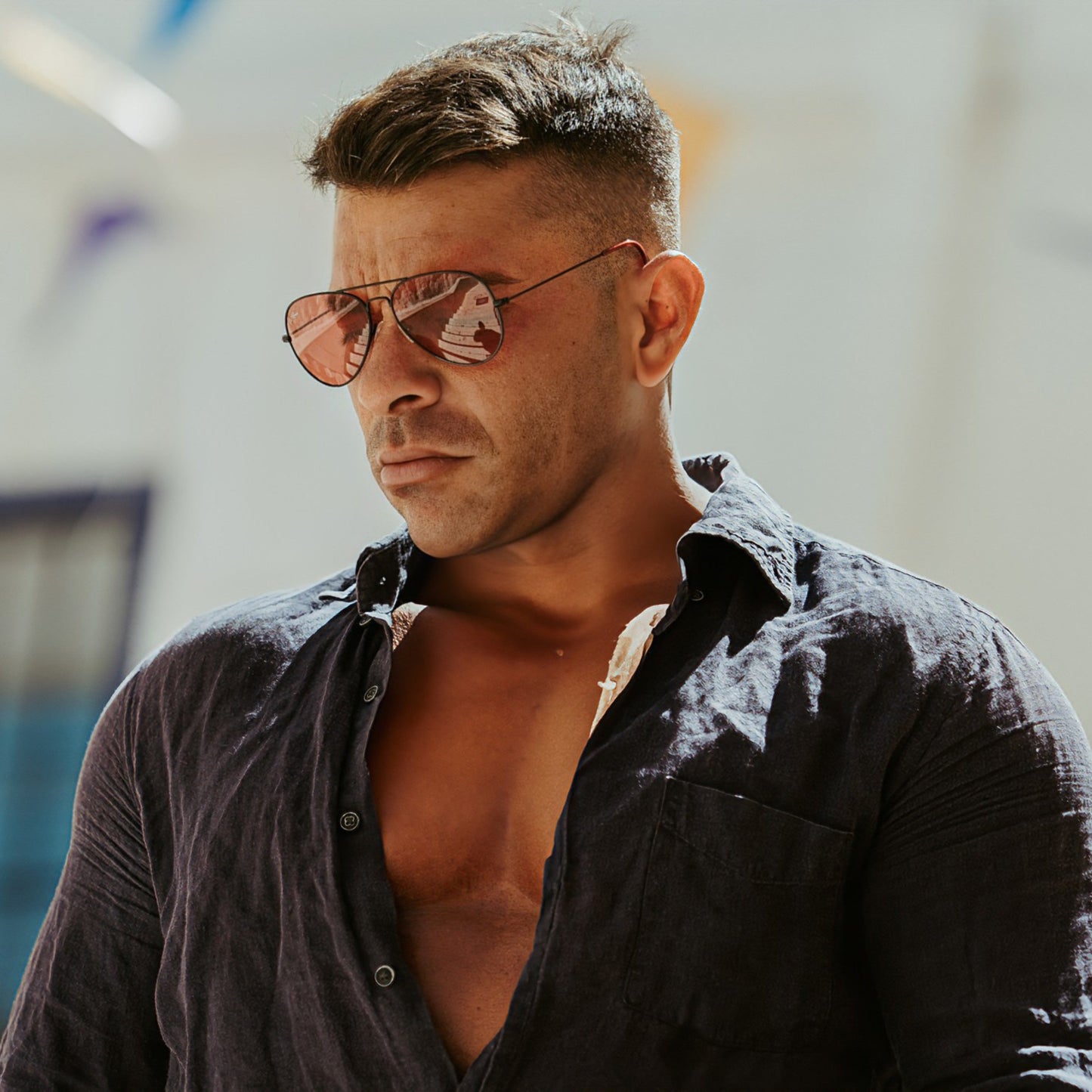AVIATOR REDDISH ONBLACK